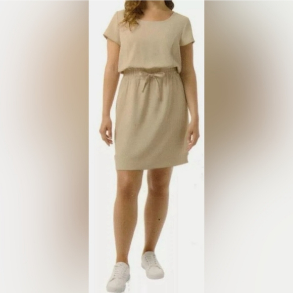 NWT 32 Degrees Ladies' Soft Twill Drawstring Dress Tan(Moonlight) - Picture 1 of 6